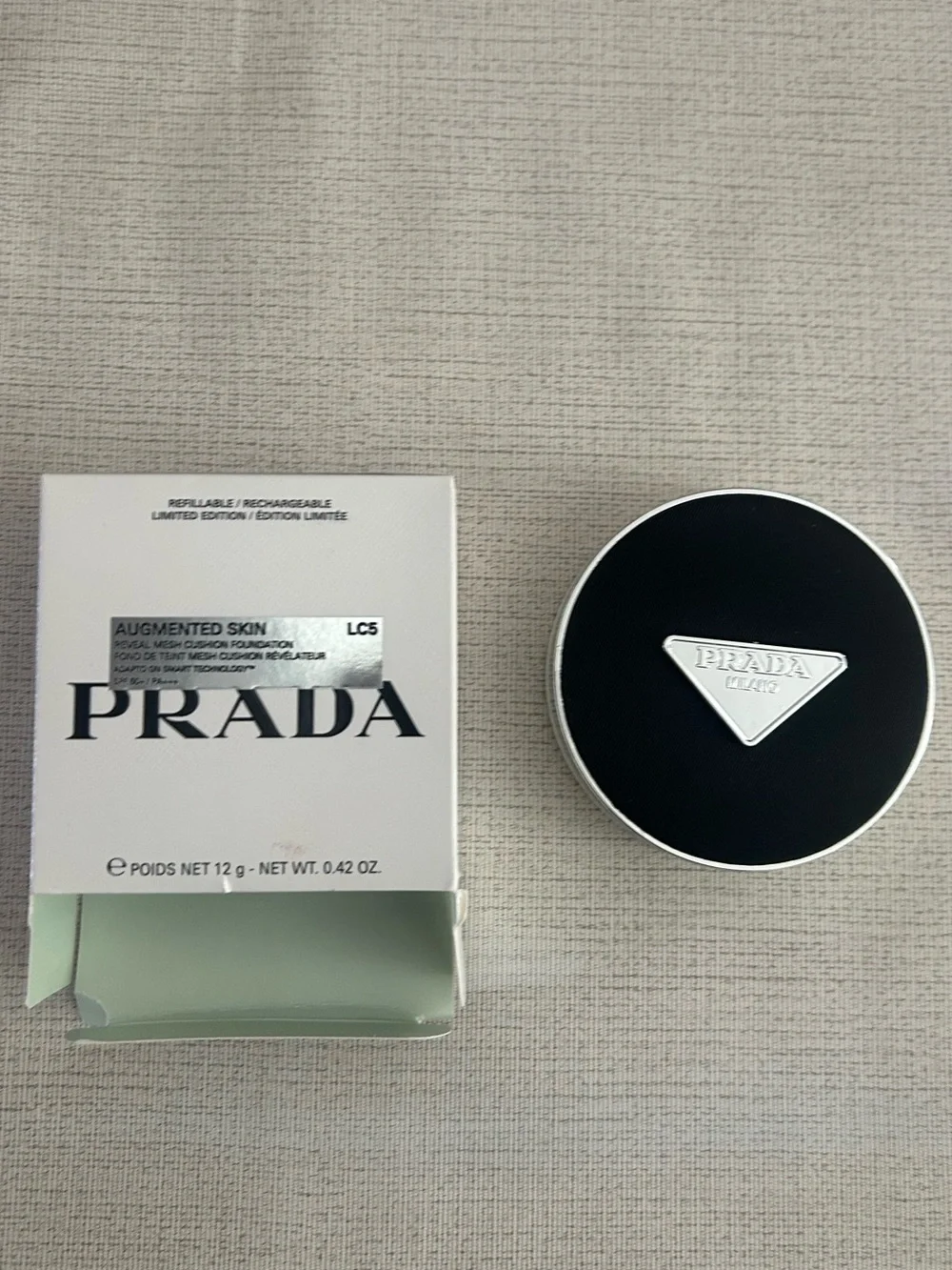 NIP Prada Nylon Cushion Compact Foundation, LC5 High Coverage SPF50